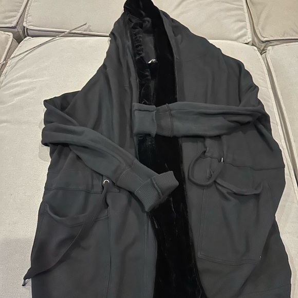 Free People open cardigan with velvet in size medium - Picture 3 of 5